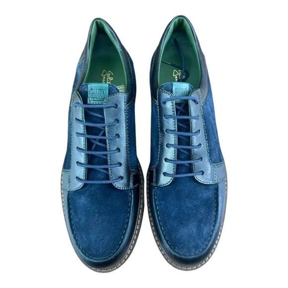 Galizio Torresi Braun  Men's  Shoes Derby blue Leather - Picture 9 of 11